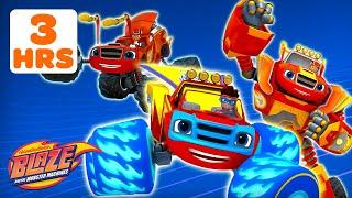 Blaze Transforms into a Superhero, Steamboat, and MORE! | 3 Hours | Blaze and the Monster Machines