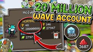 20 MILLION WAVES SETUP?! | Grow Castle Account Review (HolyHerb)