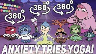 360º VR Anxiety Tries Yoga! (Inside Out 2 Fan Animation)