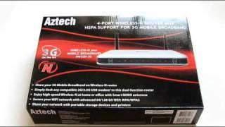 Unboxing the Aztech HW550-3G 3G broadband + WIFI-N Router