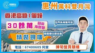 【惠州 | 萬科雙月灣】世界外海雙月灣，香港高鐵1個鐘，30餘萬圓你海景夢！精裝現樓，即買即住即收租 | #大灣區樓盤 #惠州樓盤 #萬科雙月灣 #VPlus開心睇樓團 | V+物業聯展中心