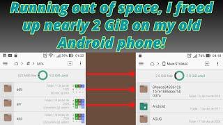 I freed up nearly 2 GiB on my old Android phone! FX file explorer and Root.