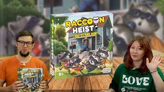 Настольная игра БАНДА ЕНОТОВ  летсплей, играем RACCOON HEIST от KONIK GAMES