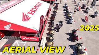 2025 Honda Goldwings Aerial View Daytona International Speedway Vendors | Caliente Drone