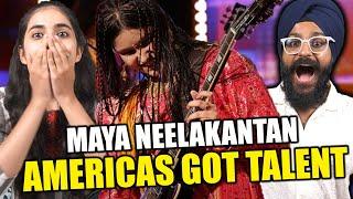 Indians React to 10-Year-Old Indian Guitarist Maya Neelakantan Perfoms "Last Resort" | AGT 2024!