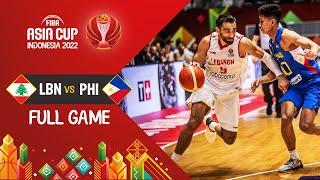 Lebanon  - Philippines  | Basketball Full Game - #FIBAASIACUP 2022