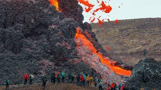 PEOPLE WERE TOO CLOSE!!! HOW IT ALL STARTED-RAW FOOTAGE FROM THE 2ND DAY!-Iceland Volcano-20.03.2021