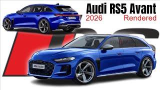 New 2026 Audi RS5 Avant PHEV Rendered