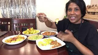HAVING A FEAST BOIL & FRY PROVISIONS-SALTED FISH STEW-FRIED BREADFRUIT