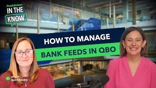 Product guidance: Managing bank feeds in QuickBooks Online