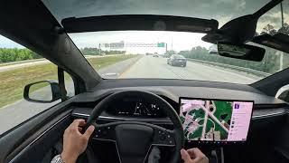 2024 TESLA MODEL X POV DRIVE TO WORK (ASMR)