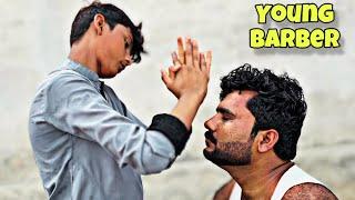 ASMR Young Barber He went in Deep Insane Massage at Roadside | Intense Head & Back Massage for Sleep