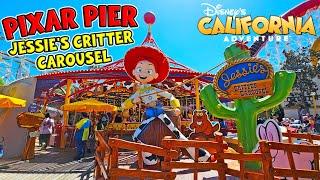 Jessie's Critter Carousel On Ride at Pixar Pier, Disney California Adventure (June 2025) [4K]