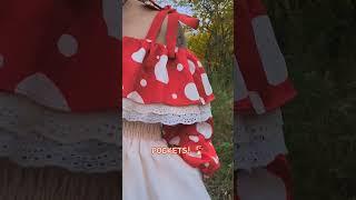 Things on my mushroom dress that just make sense #mushroomdress #mushroomcore #fashiondesigner