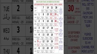 September 2025 Calendar | Today Islamic Date 2025