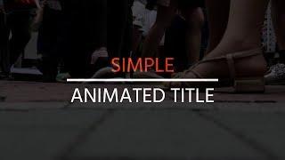 How to make Animated titles for free in Blender | 2D tutorial