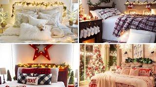 +100 CHRISTMAS BEDROOM DECOR IDEAS - AMAZING CHRISTMAS DECORATIONS 2024 - CHRISTMAS TRENDS 2024 