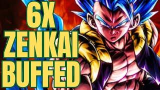 A MEME NO MORE! 6X ZENKAI BUFFED LF GOGETA BLUE DESTROYS ALL! (Dragon Ball Legends)