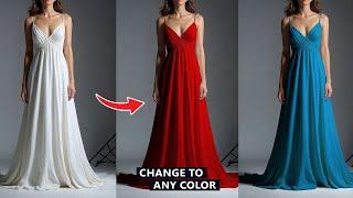 How to change Dress Color in Adobe Photoshop   Change white color to any colors in Photoshop