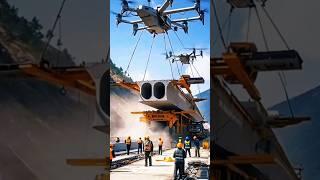 ai Railway Construction via Drones:The Technology of the Future #ai #automobile #military #wildlife
