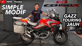 REVIEW MODIFIKASI HONDA CB150X SIAP TOURING‼️ BUDGET 19JT DAPET APA AJA #cb150x #modifcb150x