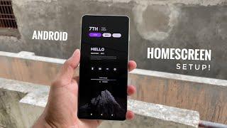 Android Homescreen Setup | Nova Launcher Setup By Using KWGT !