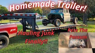 Truck Maintenance, Hauling Junk Home With The New Homemade Trailer + Pete The Possum