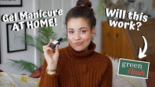 Gel Manicure AT HOME! GREEN FLASH by Manucurist REVIEW + How To | Vegan Nail Polish | EBONI + IVORY