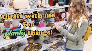 Thrift with me! | plant accessories and decor | my thrifting haul