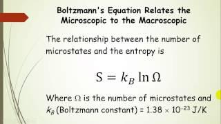 Entropy, Microstates, and the Boltzmann Equation Pt 2