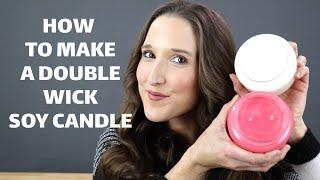 How to Make Soy Candles with Two Wicks - Double Wick Soy Candle Making