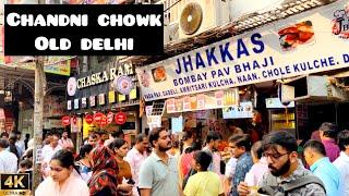 Walking And Exploring- Chandni Chowk Market Old Delhi Market India  4K HDR Video Walking Tour