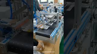 Automatic case side pushing inserting self adhesive tape bag packing machine