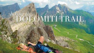 Hiking 100 km through the Dolomites