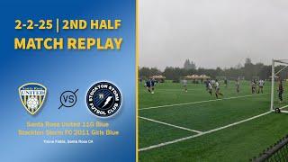 2-2-25 SRU vs. Stockton Storm FC 2011 Girls Blue - 2nd Half