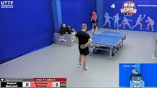 17:00 Борцов Дмитрий 2-3 Крохмаль Виталий  стол 4 Юг-3  24.02.21