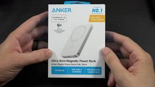 Anker MagGo Power Bank, Ultra-Slim 10,000mAh Magnetic Battery Pack, Qi2 15W MagSafe Charger