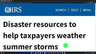 IRS Tax Tip-Disaster resources to help taxpayers weather summer storms 162