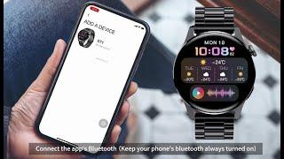 How to use LIGE ST1 smartwatch with install software and connect bluetooth?