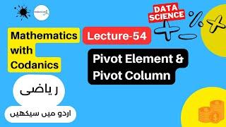 Pivot Element & Pivot Column in Urdu/Hindi