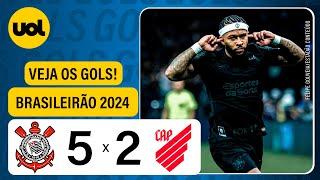 CORINTHIANS 5 X 2 ATHLETICO-PR - BRASILEIRÃO 2024, VEJA OS GOLS!