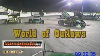 Tyler Walker vs. Donny Schatz - in car camera at Skagit Speedway World of Outlaws '09