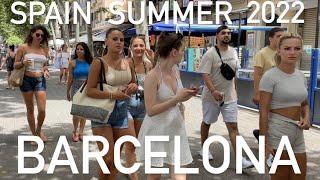 Barcelona Beach Walking Tour 2022 Barceloneta District #spain