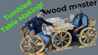 Wood Craftsman - This is how Tumbled Table crafting is done! #Handicrafts #HandMade