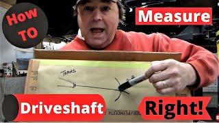 How To Measure Your Driveshaft Properly. Gearvendors Overdrive.  Measure Twice, Cut Once.