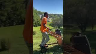 Scag walk behind mowing #follow #subscribe #likeforlikes #oddlysatisfying #fordf150 #grass