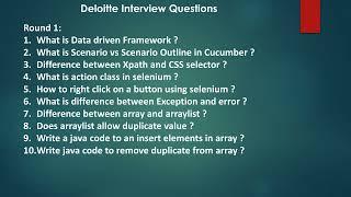 Deloitte interview process for Experienced | Software Testing | Deloitte Associate analyst interview