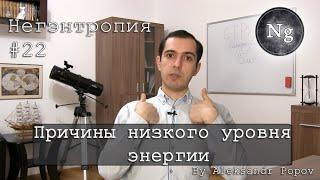 Каковы причины низкого уровня энергии. Негэнтропия