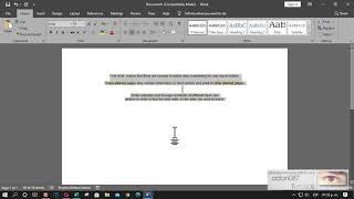 Word center the paragraph with keyboard