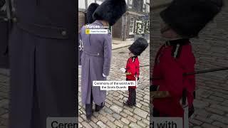 Heart-warming moment King's Guard greet young fan